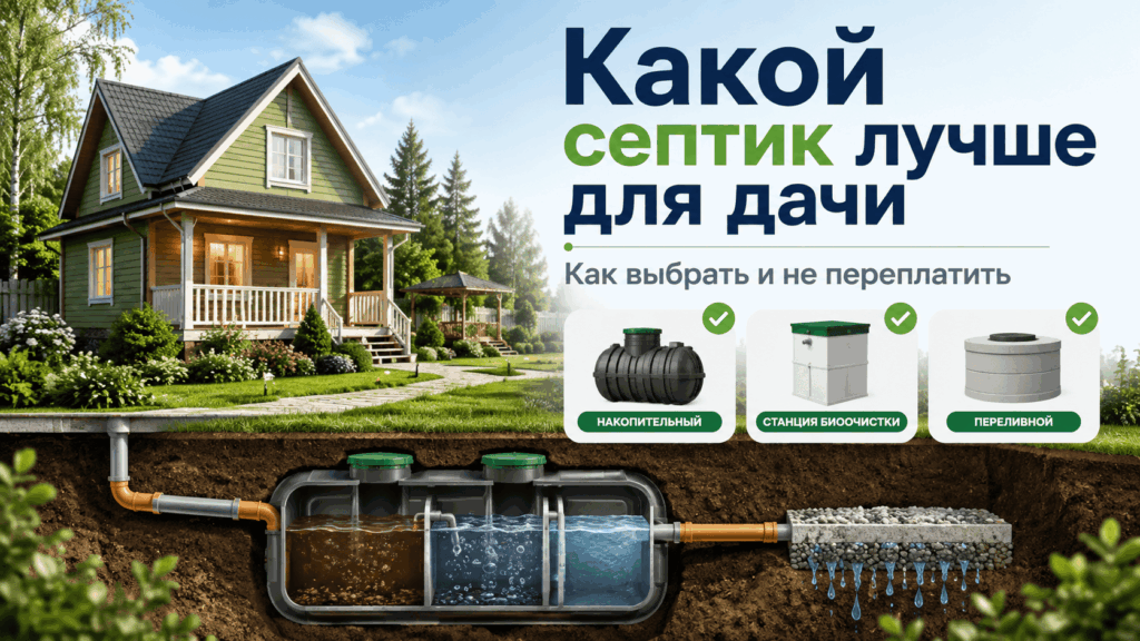 Какой септик лучше для дачи: как выбрать и не переплатить